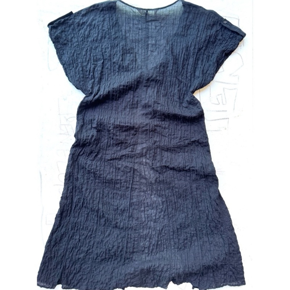 Zara Crinkled Blue Dress - Picture 4 of 5